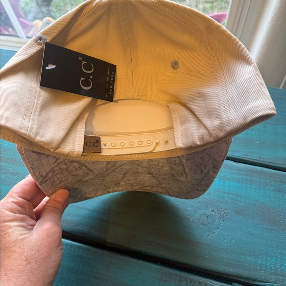 C.C Tan and Pink Holiday Cap - Picture 2 of 2